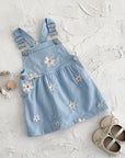 - Blue Daisy Overall Dress Baby Stork