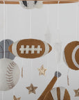 - Sports & Stars Felt Cot Mobile - Tan & Cream AE