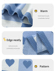 - Heart Pattern Baby Blanket – 90 × 70 cm | Ultra-Soft Acrylic | Multiple Colours Baby Stork