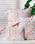 Floral - 3 Piece Reusable Waterproof Baby Wet Bag Set – Multi-Size, 6 Cute Designs Baby Stork