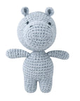 Hippo - Handmade Crochet Animal Plush Rattle - 12 Adorable Designs Baby Stork Stuffed Animals