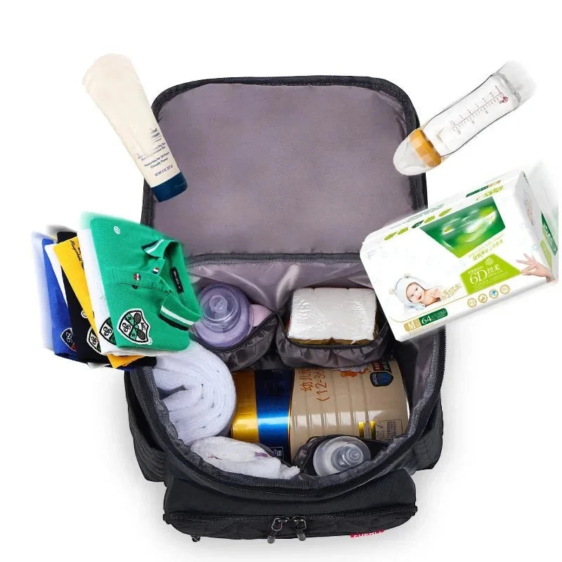 - Premium Lightweight Quilted Baby Backpack Diaper Bag Baby Stork Diaper Wet Bags