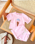- Ice Cream 2 Piece Set – Cotton Tee & Shorts Baby Stork