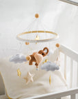 - Handmade Baby Elephant Crib Mobile | Soft Felt & Natural Wood | Nursery Decor Baby Stork Baby Mobile