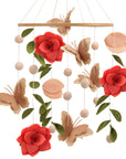 🌸 Floral Butterfly Baby Mobile – Handcrafted Flower & Butterfly Nursery Decor