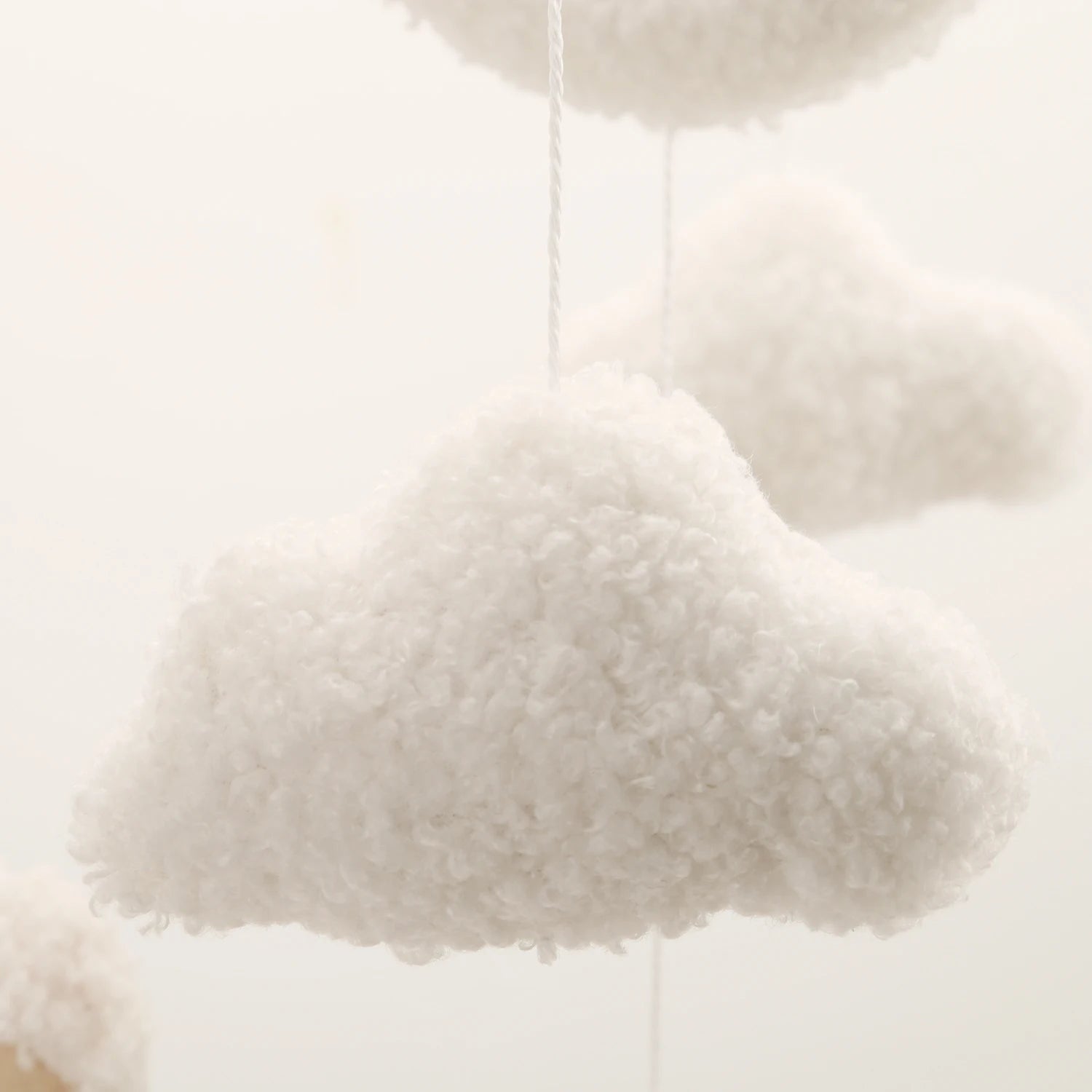 - 🐑 Boucle Sheep Baby Mobile – Neutral Cloud & Moon Nursery Decor Baby Stork Baby Mobile