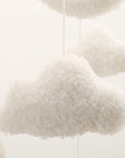 🐑 Boucle Sheep Baby Mobile – Neutral Cloud & Moon Nursery Decor