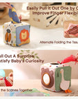 - Montessori Sensory Magic Tissue Box Toy – Soft Fabric Crinkle Tissue Sensory Set for Babies & Toddlers Baby Stork Gifting