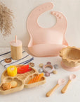 - Eco-Friendly Rainbow Bamboo Baby Feeding Set - 7pcs | Non-Slip Suction Cups & Teether Baby Stork Nursing & Feeding