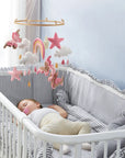 - Handmade Butterfly Baby Mobile – Pink Nursery Cot Mobile with Stars & Rainbows Baby Stork Baby Mobile