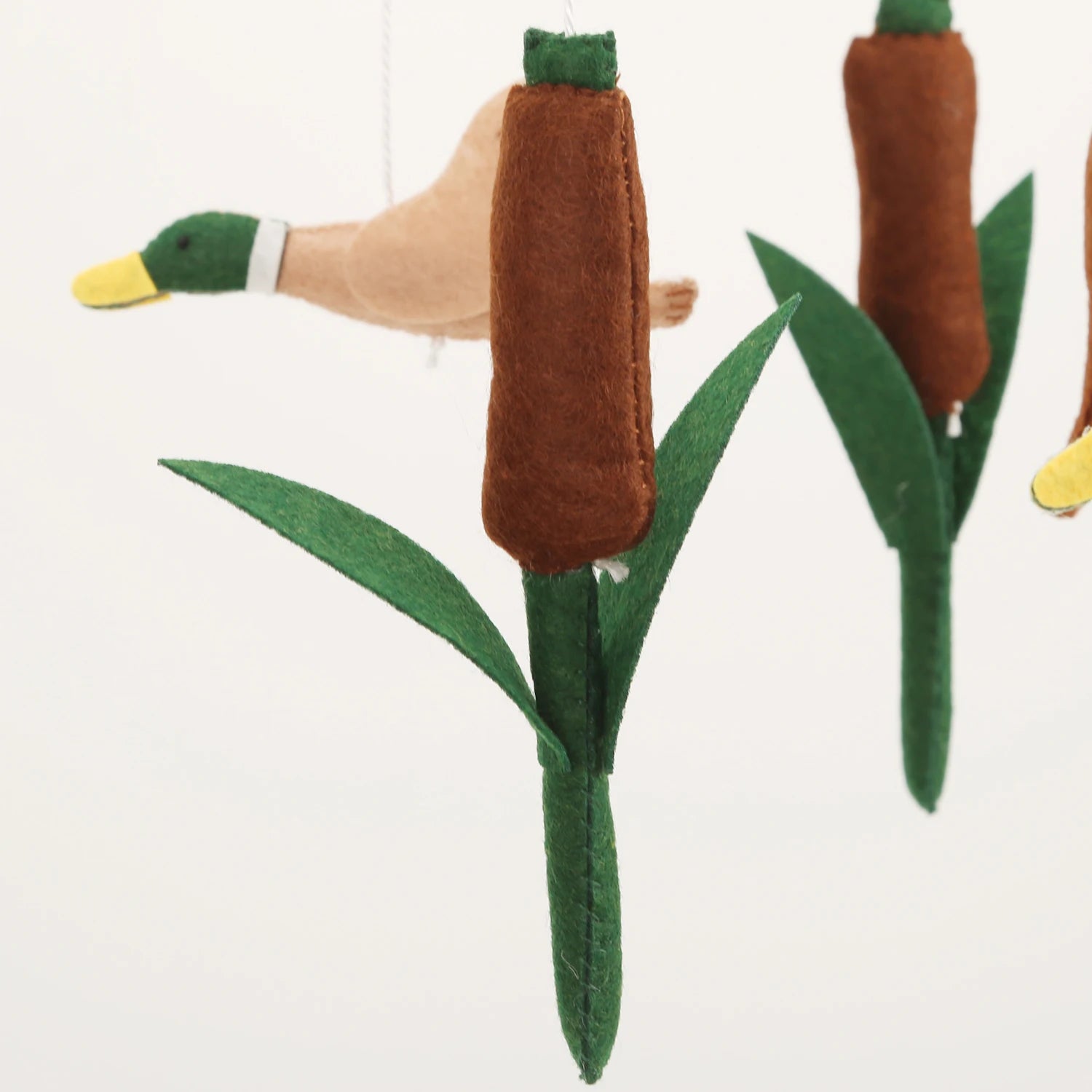 - Duck Pond Adventure Baby Mobile – Felt Mallard & Dog Nursery Cot Mobile Baby Stork Baby Mobile