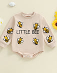 - Little Bee Embroidered Romper Baby Stork