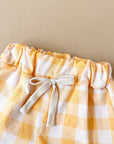 - Lemon Gingham Baby Set – 2 Piece Outfit | Yellow Baby Stork