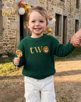 Two Birthday Lion Knit Jumper | Green