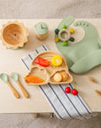 - Eco-Friendly Rainbow Bamboo Baby Feeding Set - 7pcs | Non-Slip Suction Cups & Teether Baby Stork Nursing & Feeding