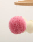 🐰 Bunny Baby Mobile – Soft Pompom Crib Mobile for Girls' Nursery