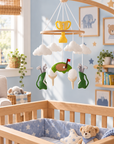 - Golf & Clouds Felt Cot Mobile - Green & White AE
