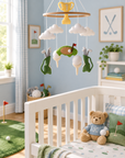 - Golf & Clouds Felt Cot Mobile - Green & White AE