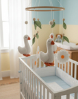 - Goose Baby Mobile | Handmade Duck & Daisy Nursery Mobile Baby Stork