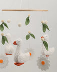 - Goose Baby Mobile | Handmade Duck & Daisy Nursery Mobile Baby Stork