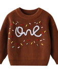 One Birthday Embroidered Knit Sweater | Six Colours