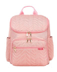 Pink - Premium Lightweight Quilted Baby Backpack Diaper Bag Baby Stork Diaper Wet Bags