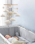 - Starry Night Bouclé Baby Mobile – Cream & Ivory Nursery Décor Baby Stork