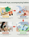 - Soft Sensory Baby Cloth Book with 3D Animals, Mirror & Textures – Montessori Early Learning Toy Baby Stork