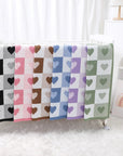 - Heart Pattern Baby Blanket – 90 × 70 cm | Ultra-Soft Acrylic | Multiple Colours Baby Stork