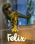 - Personalised LED Night Light Custom Baby Kids Name Cartoon Dinosaur Acrylic Lamp Baby Stork Night Light