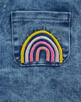- Denim Rainbow Romper Set Baby Stork