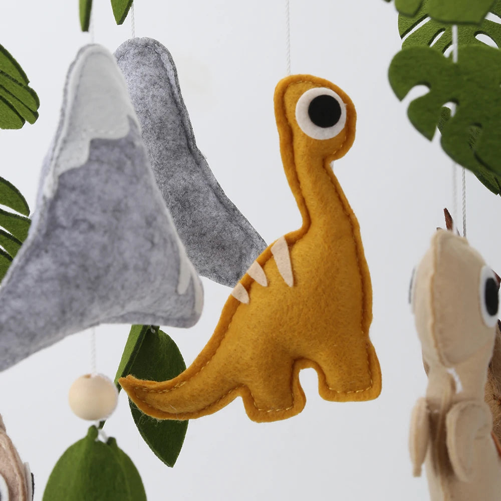 - Handmade Dinosaur Baby Mobile – Felt Jurassic Nursery Cot Hanging Decor Baby Stork Baby Mobile