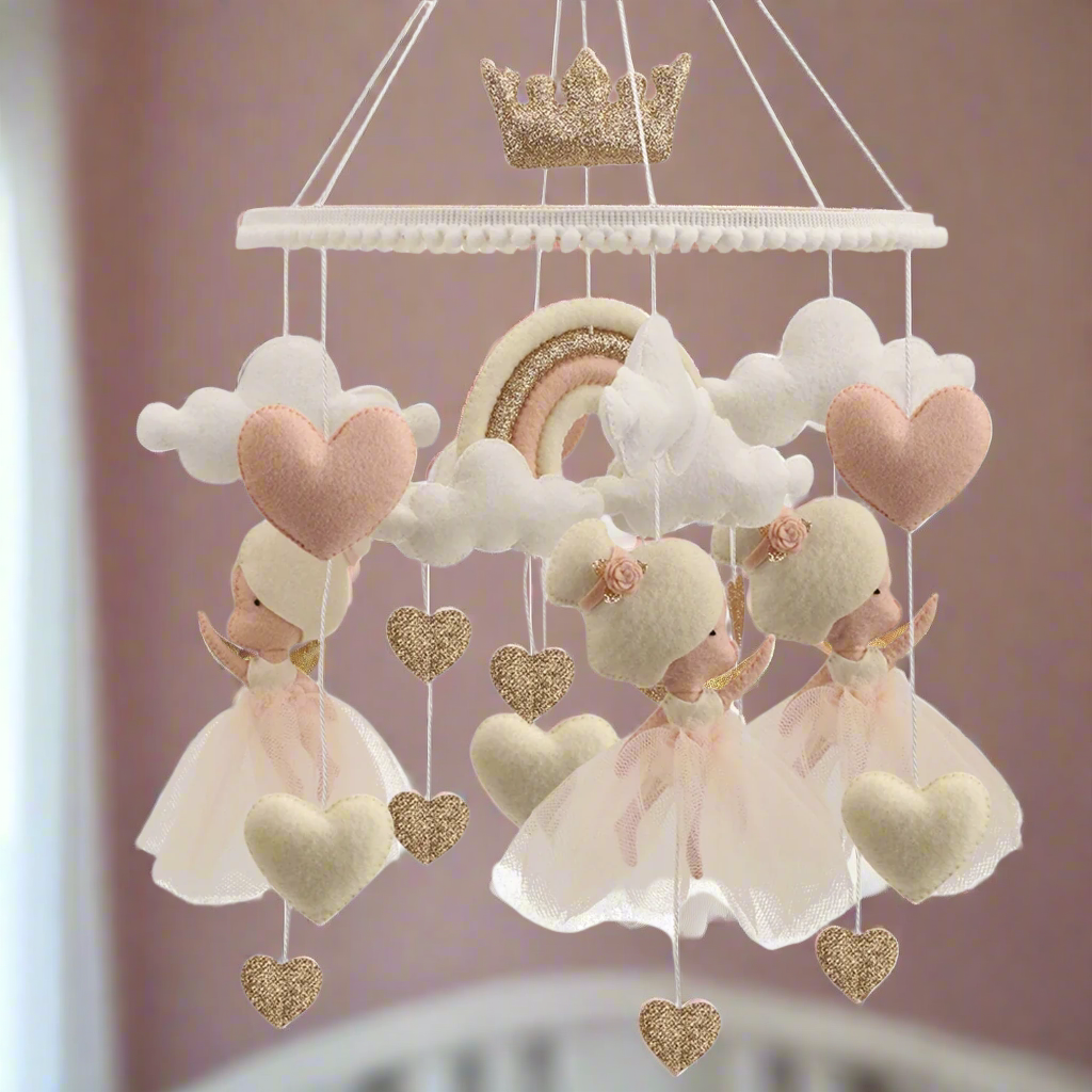 Princess Ballerina Baby Mobile Handmade Felt Crib Mobile