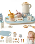- Baby Wooden Coffee & Afternoon Tea Set Toy | 18pcs Set Baby Stork Baby Toys & Activity Equipment