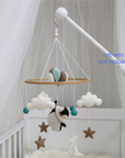 - Penguin Baby Mobile with Balloons | Blue Nursery Mobile Decor Baby Stork