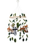 - Woodland Felt Baby Nursery Mobile - Forest Animals Crib Cot Mobile Baby Stork Baby Mobile
