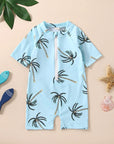 - Tropical Palm Zip Swimsuit Baby Stork