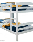 - Slumber White Wooden Single Bunk Bed Frame – 2-in-1 Convertible, Solid Pine, Detachable into 2 Single Beds Baby Stork Furniture > Bedroom > Beds & Bed Frames