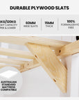 - Slumber White Wooden Single Bunk Bed Frame – 2-in-1 Convertible, Solid Pine, Detachable into 2 Single Beds Baby Stork Furniture > Bedroom > Beds & Bed Frames