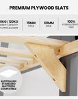 - Wooden Single Bunk Bed Frame – 2-in-1 Modular Design, Converts to 2 Single Beds In Grey Baby Stork Furniture > Bedroom > Beds & Bed Frames