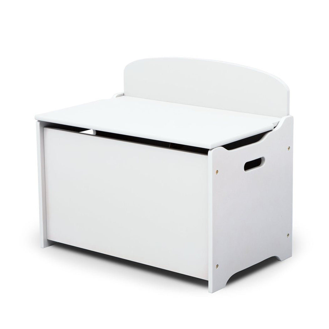 Children Deluxe Toy Box | Wooden Kids Storage Chest in White