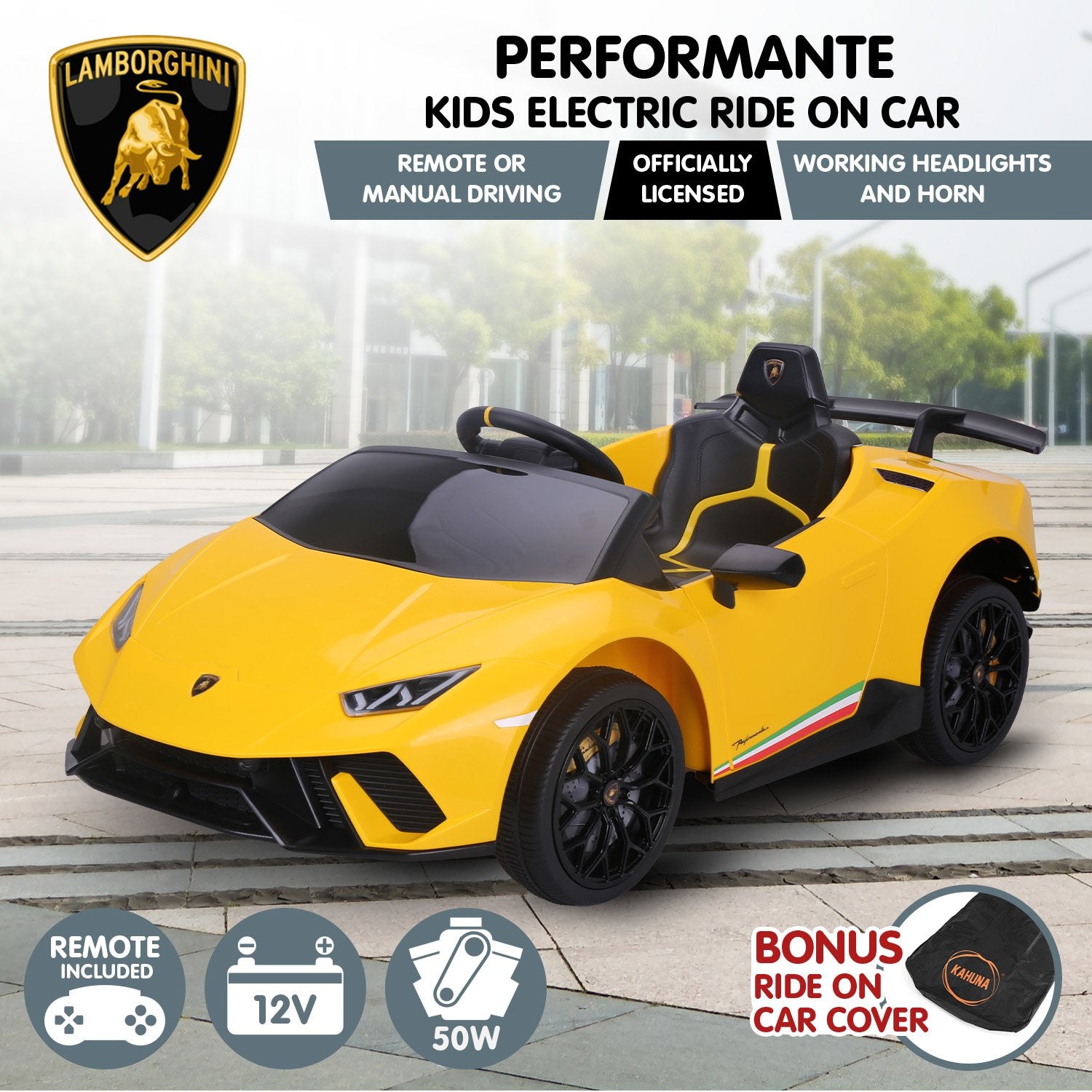 - Lamborghini Performante Ride On Car – Yellow Baby Stork Baby & Kids > Ride On Cars, Go-karts & Bikes > Ride On Cars