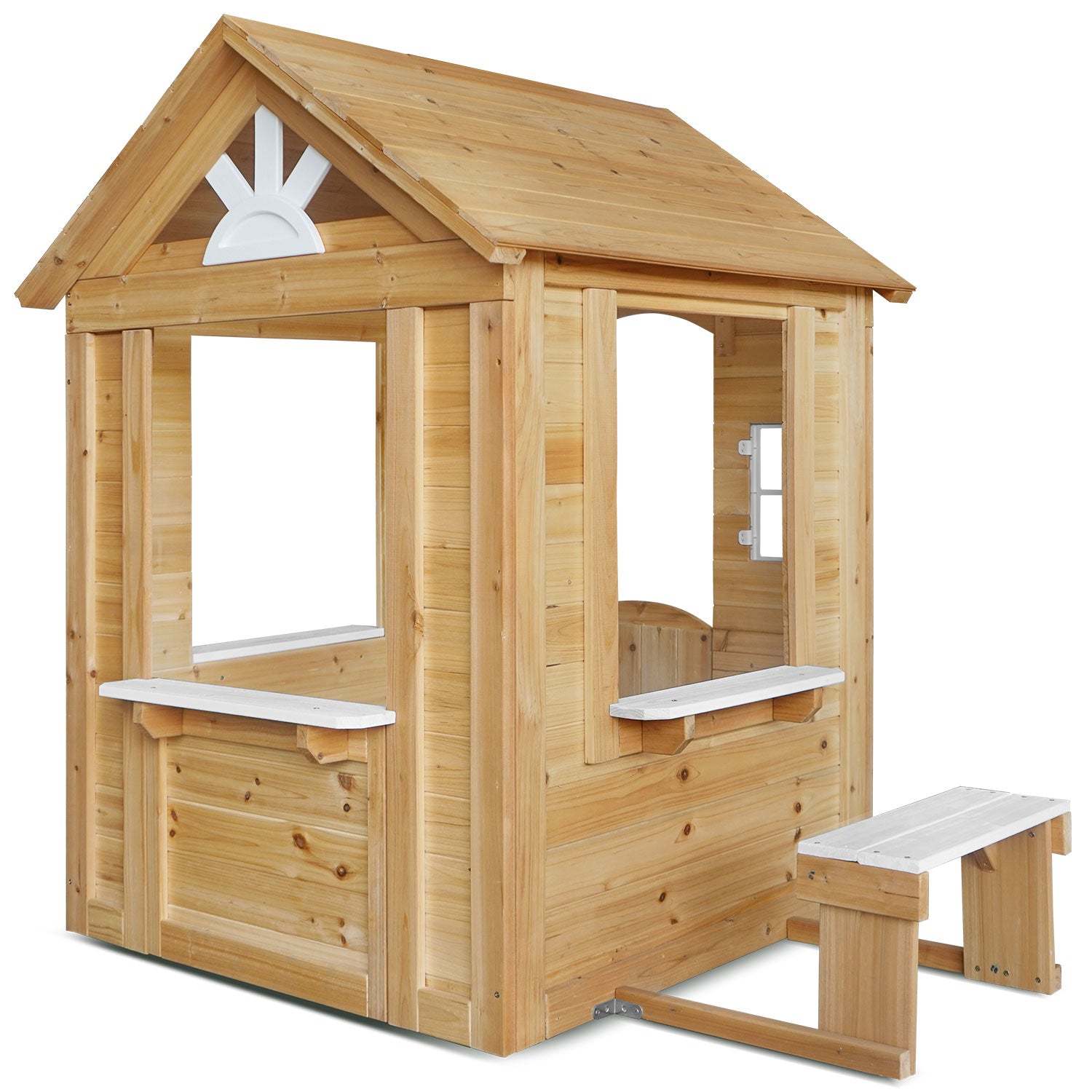 - Lifespan Kids Teddy V2 Cubby House - Natural Wood | White Picket Fence & Mailbox Lifespan Kids Baby & Kids > Baby & Kid's Toys > Outdoor Play Equipment