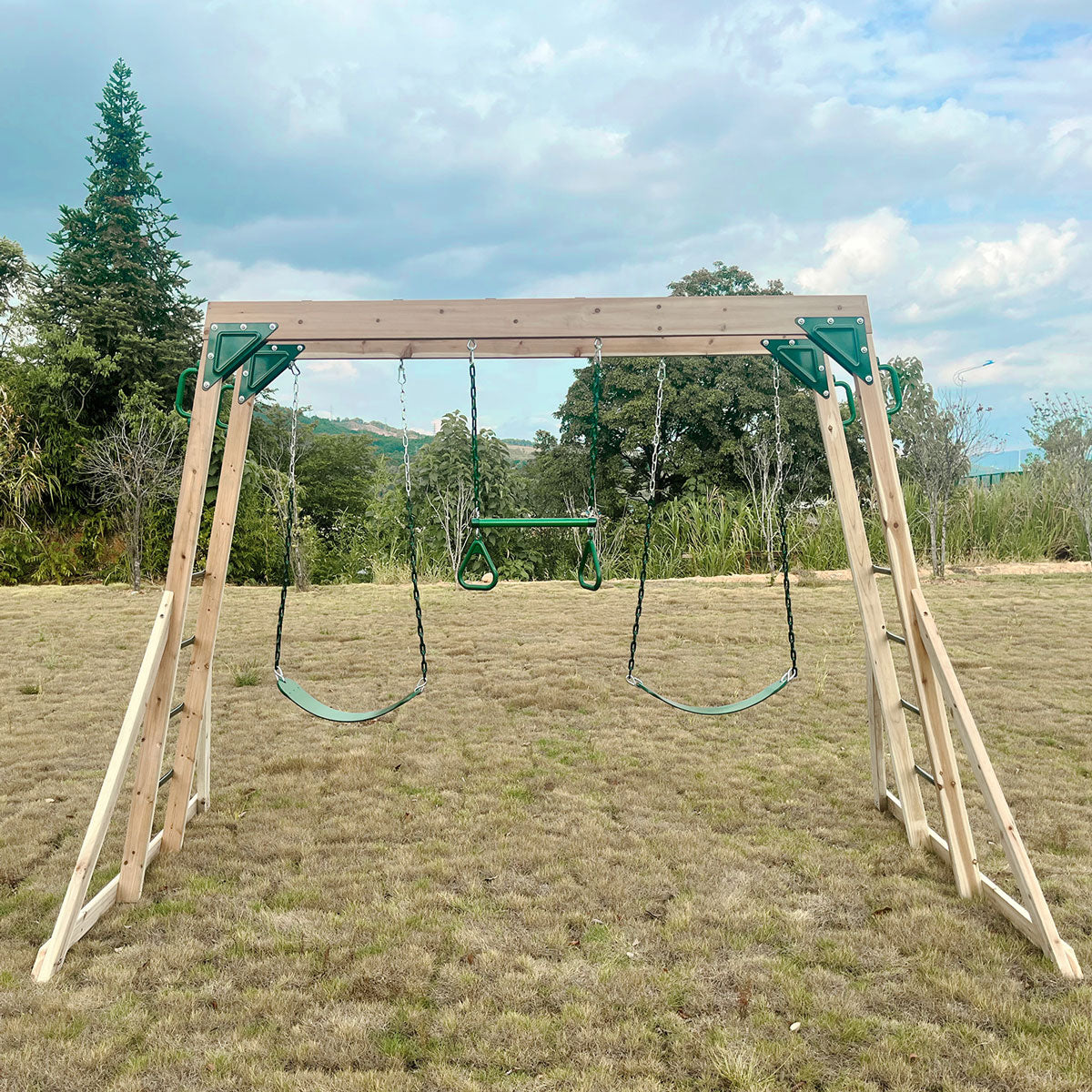 - Hybrid Swing & Monkey Bar Set – Timber Outdoor Play Centre Lifespan Kids Baby & Kids > Baby & Kid's Toys > Outdoor Play Equipment