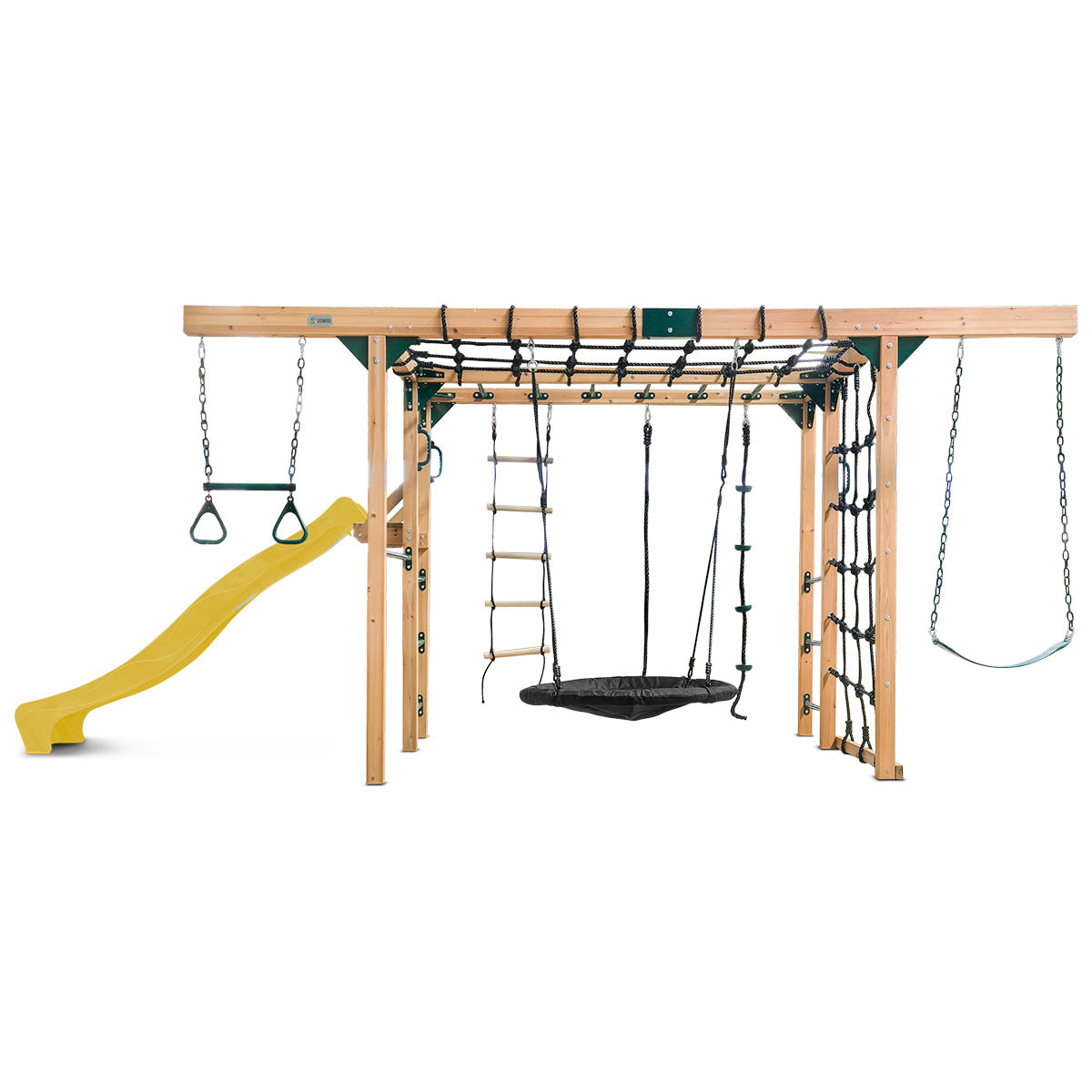 - Ultimate Wooden Playground Set with Swings, Climbing & 2.2m Slide Lifespan Kids Baby & Kids > Baby & Kid's Toys > Outdoor Play Equipment