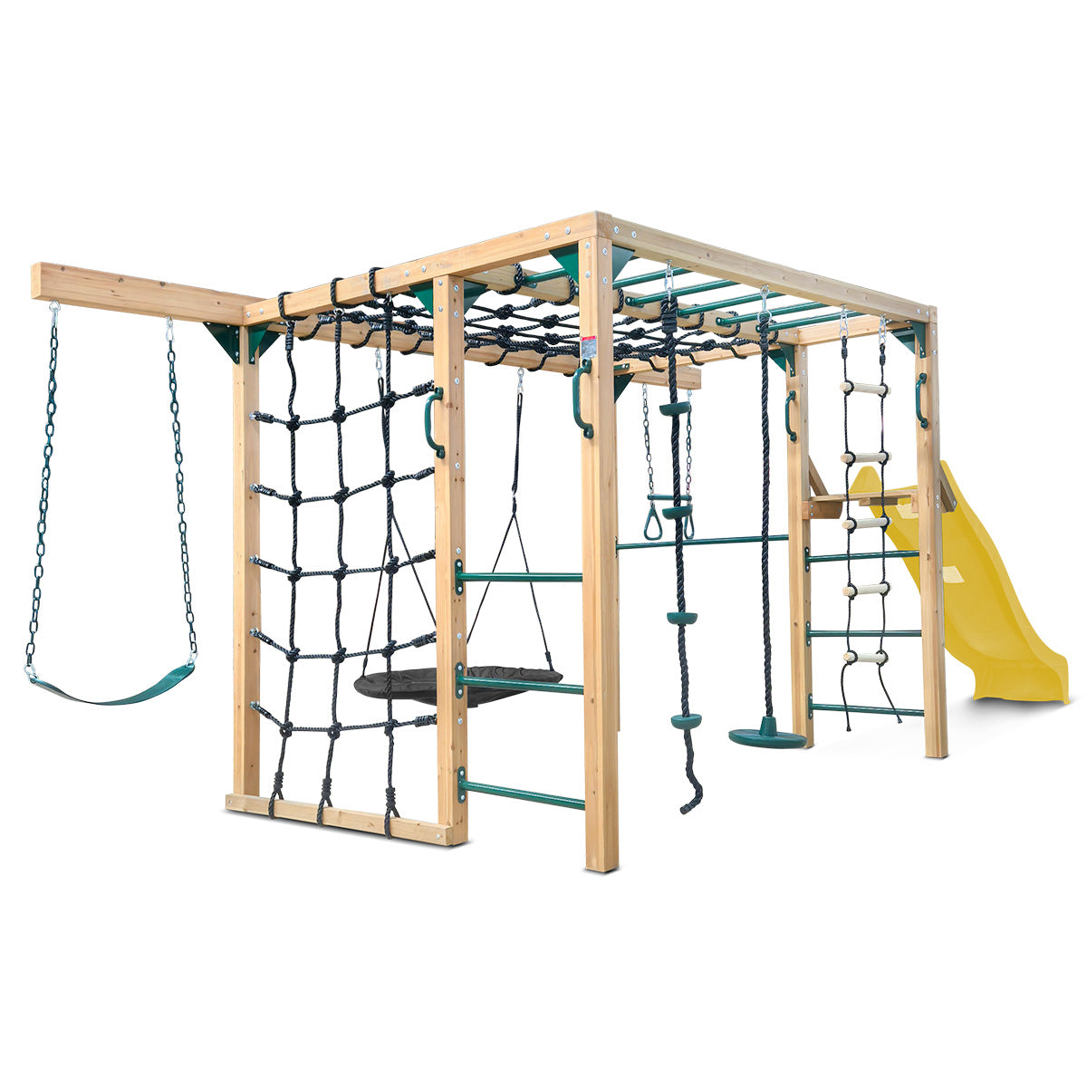 - Ultimate Wooden Playground Set with Swings, Climbing & 2.2m Slide Lifespan Kids Baby & Kids > Baby & Kid's Toys > Outdoor Play Equipment