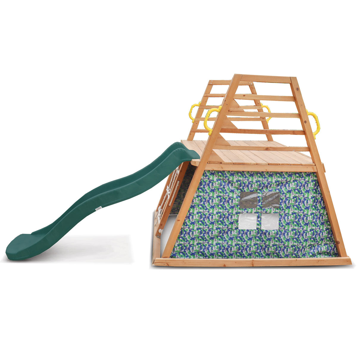 - Wooden Climbing Frame with 1.8m Green Wavy Slide | Outdoor Adventure Playset Lifespan Kids Baby & Kids > Baby & Kid's Toys > Outdoor Play Equipment