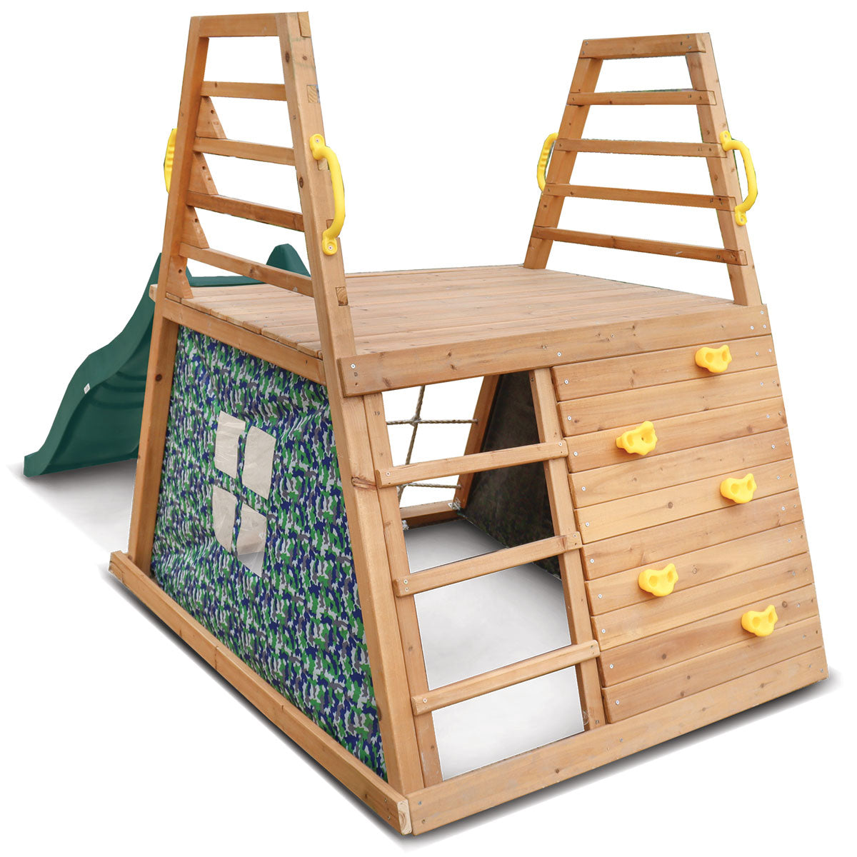 - Wooden Climbing Frame with 1.8m Green Wavy Slide | Outdoor Adventure Playset Lifespan Kids Baby & Kids > Baby & Kid's Toys > Outdoor Play Equipment