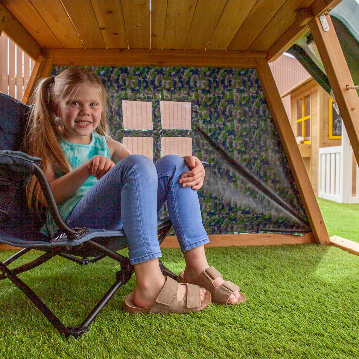 - Wooden Climbing Frame with 1.8m Green Wavy Slide | Outdoor Adventure Playset Lifespan Kids Baby & Kids > Baby & Kid's Toys > Outdoor Play Equipment