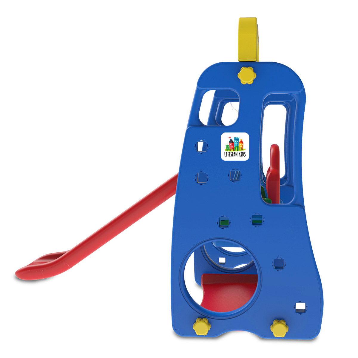 Kids 4-in-1 Slide & Swing Playset with Basketball Hoop & Music | Indoor & Outdoor Fun